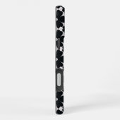 Minimalist black & white daisy pattern iPhone hülle (Rechte Seite)