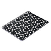 Minimalist black & white daisy pattern notizblock (Linke Seite)