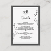 Minimalist Black & White Enclosure Card Begleitkarte (Vorderseite)