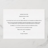 Minimalist Black & White Funny Finally Quote Photo Folieneinladung (Rückseite)