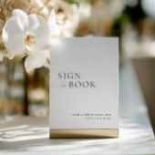 Minimalist Black & White Guest Book Sign Einladung
