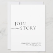 Minimalist Black & White Hashtag Sign Einladung (Vorderseite)