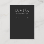 Minimalist Black & White Jewelry Display Card Visitenkarte (Vorderseite)