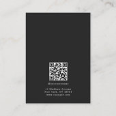 Minimalist Black & White Jewelry Display Card Visitenkarte (Rückseite)