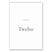 Minimalist Black & White | Modern Luxury  Tischnummer (Vorderseite)