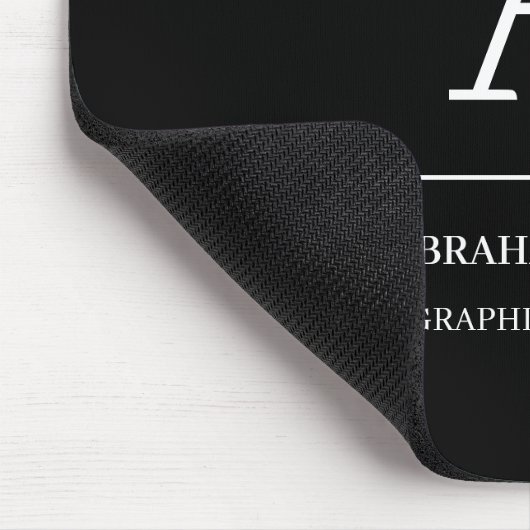 Minimalist Black White Modern Personalized  Mousepad (Ecke)