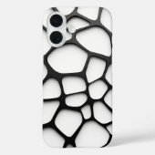 Minimalist Black & White Organic Grid Phone Case (Rückseite)