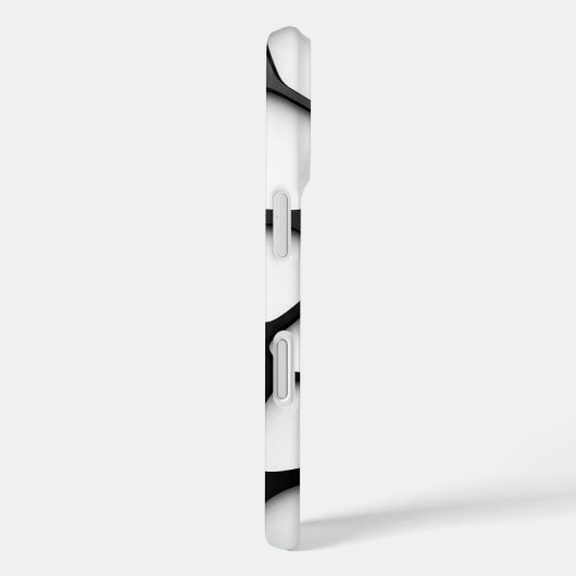 Minimalist Black & White Organic Grid Phone Case (Rückseite / Rechts)