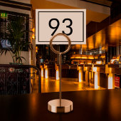 Minimalist Black White Rectangle Restaurant Tischnummer