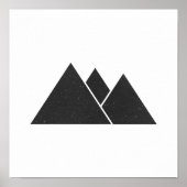 Minimalist Black & White Triangles Poster (Vorne)