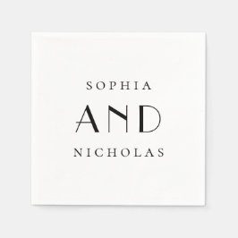 Minimalist Black & White Wedding | Simple Clean Serviette