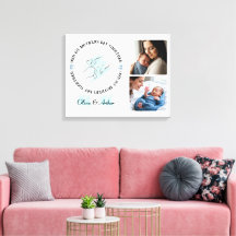 Minimalist Blau 1. Muttertags-Personalisiertes And