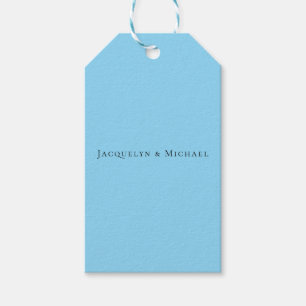 Minimalist Blau Einfach Elegant Klassisch Name Geschenkanhänger