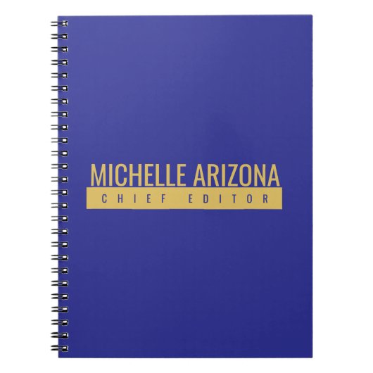 Minimalist Blau & Gold Farbmuster Modernes Design  Notizblock (Vorderseite)