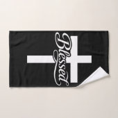 Minimalist Blessed Cross Christian Faith Design Badhandtuch Set (Handtuch)
