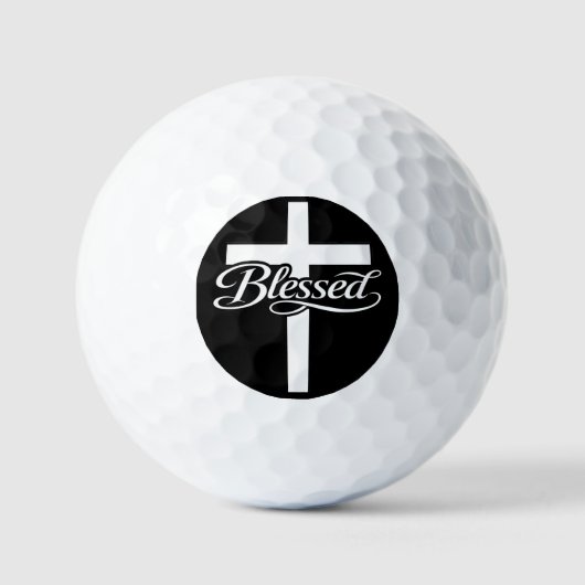 Minimalist Blessed Cross Christian Faith Design Golfball (Vorderseite)