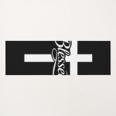 Minimalist Blessed Cross Christian Faith Design Yogamatte (Rückseite (Horizontal))