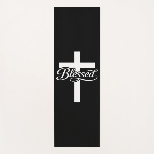 Minimalist Blessed Cross Christian Faith Design Yogamatte (Vorderseite)