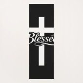 Minimalist Blessed Cross Christian Faith Design Yogamatte (Rückseite)