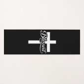 Minimalist Blessed Cross Christian Faith Design Yogamatte (Vorderseite (Horizontal))