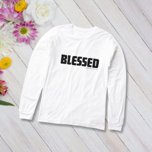 Minimalist BLESSED  Psalm 119:1 Christlicher Glaub Tri-Blend Shirt