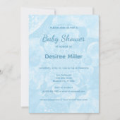 Minimalist Blue Balloons Boy Baby Shower Einladung (Vorderseite)