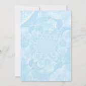 Minimalist Blue Balloons Boy Baby Shower Einladung (Rückseite)