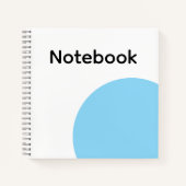 Minimalist Blue Circle Notebook Notizblock (Vorderseite)