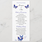 Minimalist Blue Editable Photo Wedding Program Programm (Vorderseite)