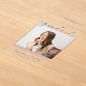 Minimalist Blue Lines Graduation Photo Acryleinladungen (Ablage )