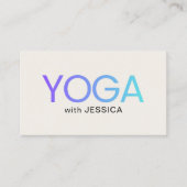 Minimalist Blue Old White Bold Yoga Instructor Visitenkarte (Vorderseite)