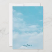 Minimalist Blue Sky Just Love Casual Save the Date (Rückseite)