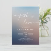 Minimalist Blurred Gradient Script Elegant Wedding Einladung (Stehend Vorderseite)
