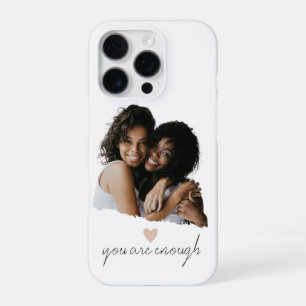 Minimalist Blush-Herz – Du bist genug - iPhone 16 Pro Hülle
