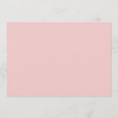 Minimalist Blush Pink Border Personalized Script Mitteilungskarte (Rückseite)
