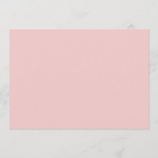 Minimalist Blush Pink Border Personalized Script Mitteilungskarte (Rückseite)