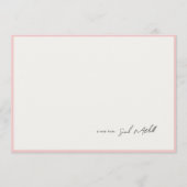 Minimalist Blush Pink Border Personalized Script Mitteilungskarte (Vorderseite)