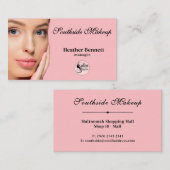 Minimalist Blush Pink Makeup Artist Business Visitenkarte (Vorne/Hinten)