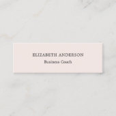 Minimalist Blush Pink QR-Code Mini Visitenkarte (Vorderseite)