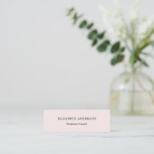 Minimalist Blush Pink QR-Code Mini Visitenkarte (Stehend Vorderseite)