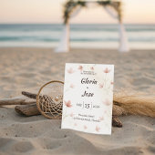 Minimalist Blush Pink Wildflower Wedding Einladung