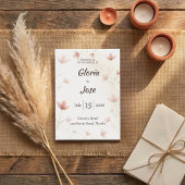 Minimalist Blush Pink Wildflower Wedding Einladung