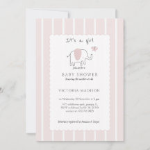 Minimalist Blush Rosa Elefantenskizze Es ist ein M