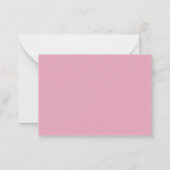 Minimalist Blush Two Border Monogram Note Card Mitteilungskarte (Rückseite)