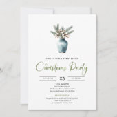 Minimalist Bohemian Earthy Neutral Holiday Invites Einladung (Vorderseite)