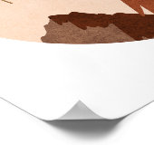 Minimalist Boho Berglandschaft Kunstposter Poster (Ecke)