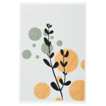 Minimalist Boho Botanical Wall Art - Earthy Tones 