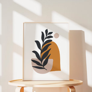 Minimalist Boho Botanische Abstrakte Formkunst Poster