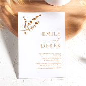 Minimalist Boho Burnt Orange Wedding Einladung