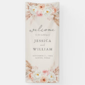 Minimalist Boho Fall Floral Wedding Welcome Banner (Vertikal)